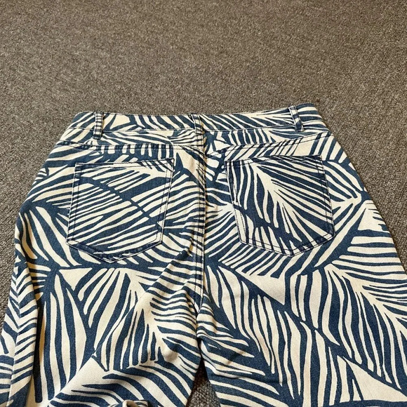 J. McLaughlin Jaycie Denim Jeans Tropical Palm Leaf Print Straight Women’s Sz 2 - Picture 7 of 7